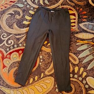 J. Jill brand NWT brown ponte pants with front seam.